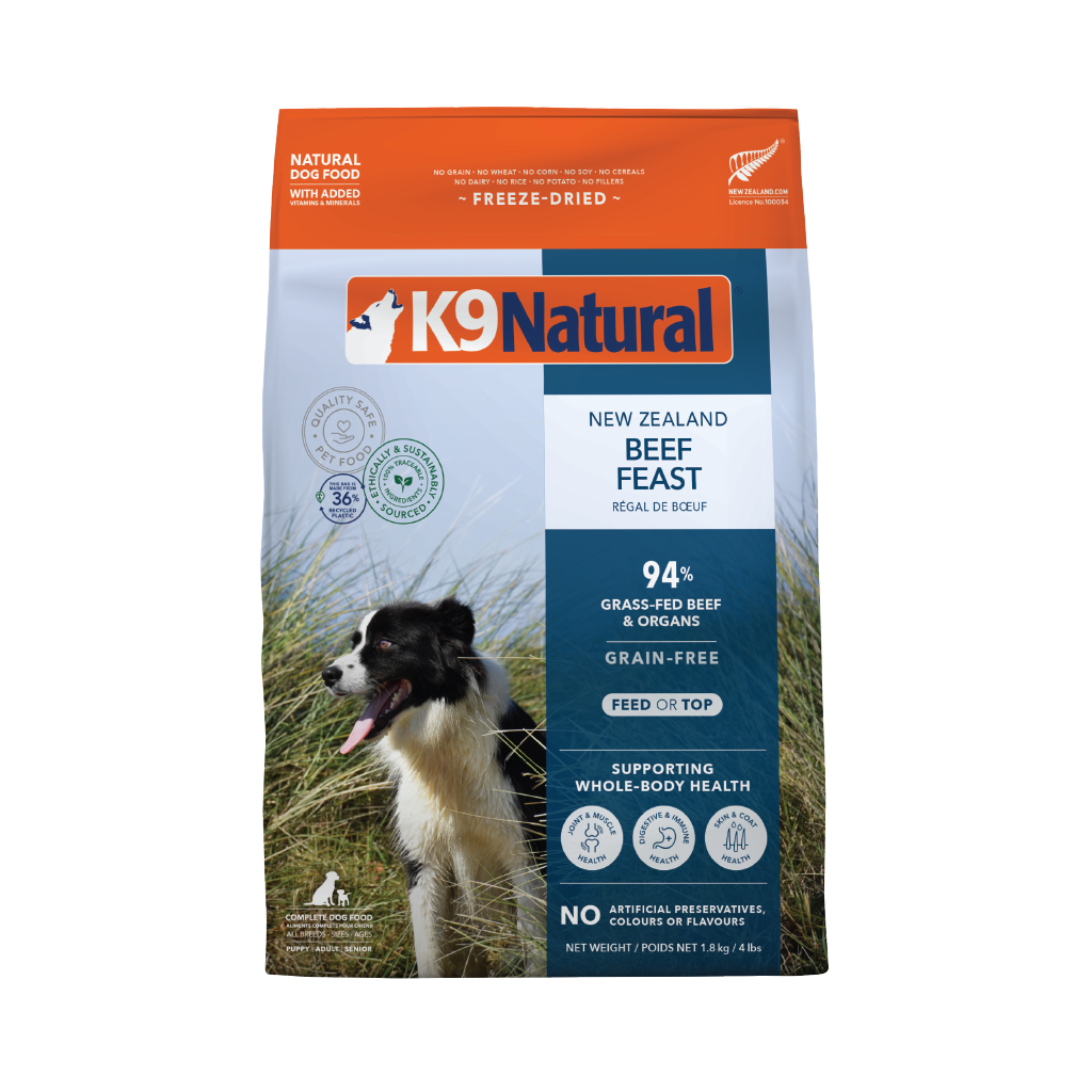 K9 Natural Beef Feast Freeze-Dried Dog Food 1.8kg