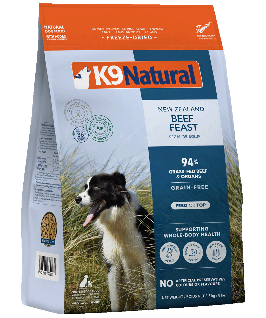 K9 Natural Beef Feast Freeze-Dried Dog Food 3.6kg