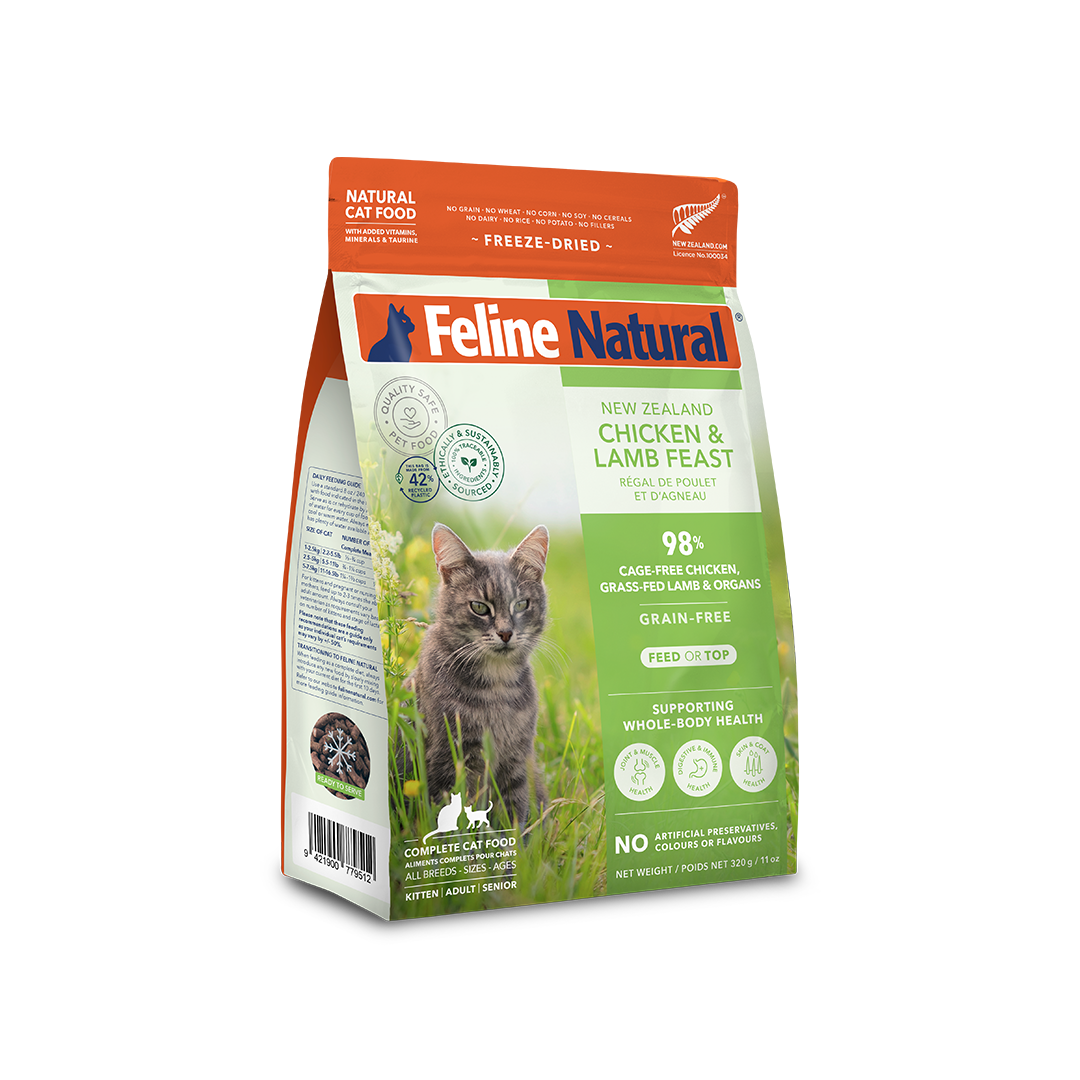Feline Natural Chicken & Lamb Feast Freeze-Dried Cat Food 320g