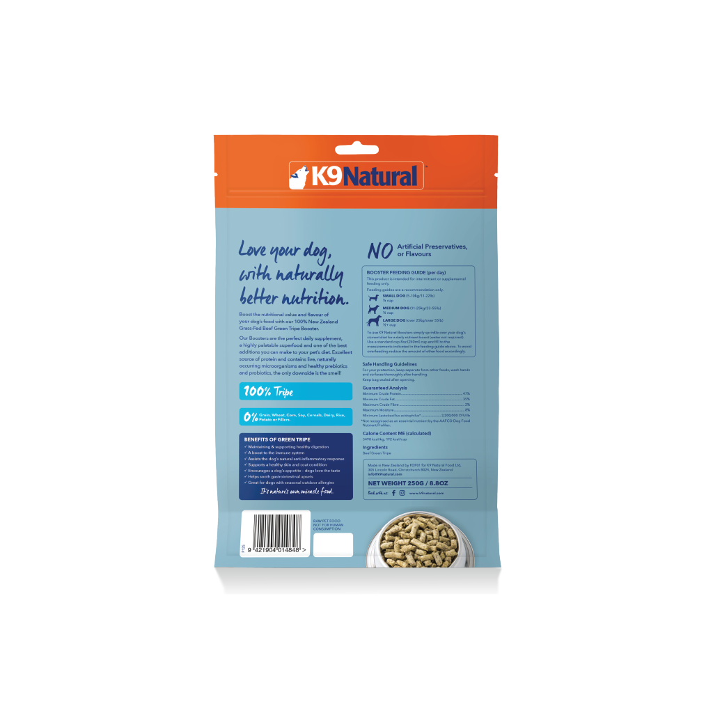 K9 Natural Beef Green Tripe Freeze-Dried Booster 75g — additional view