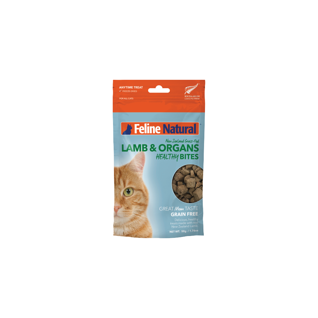 Feline Natural Lamb Healthy Bites Cat Treats 50g