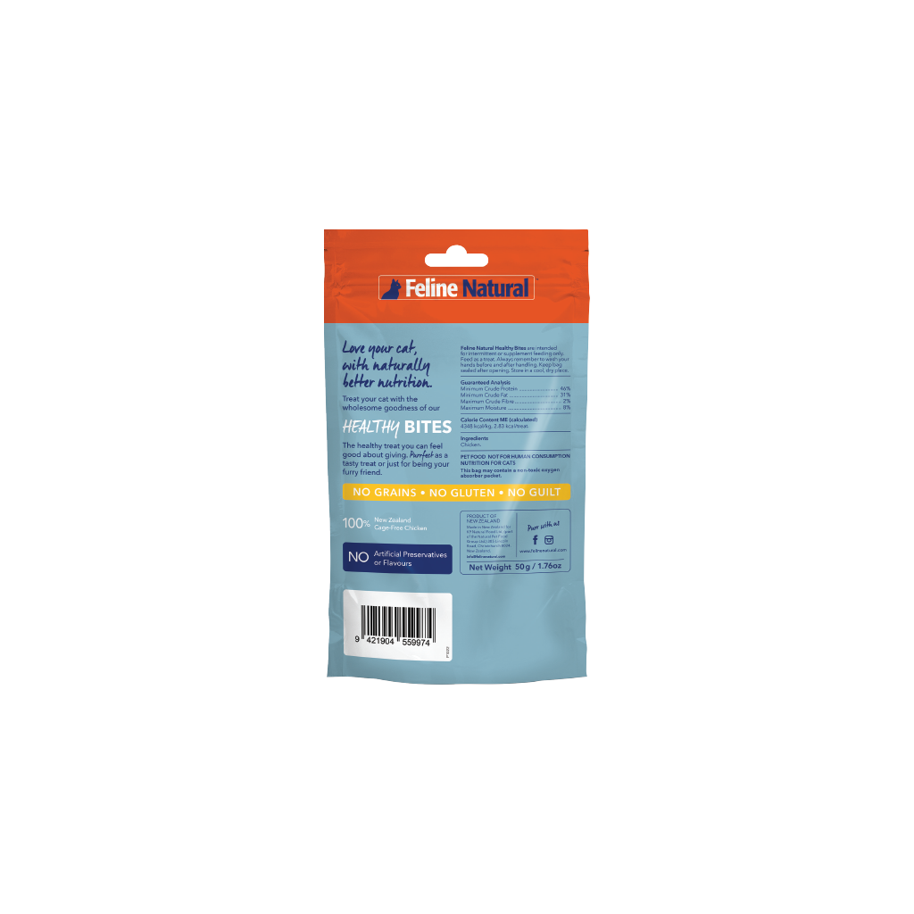 Feline Natural Chicken Healthy Bites Cat Treats 50g — additional view
