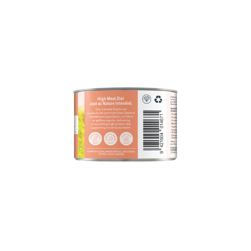 Feline Natural Lamb & King Salmon Feast Canned Cat Food 12 × 170g cans; can shown, sold as 12-pack — additional view