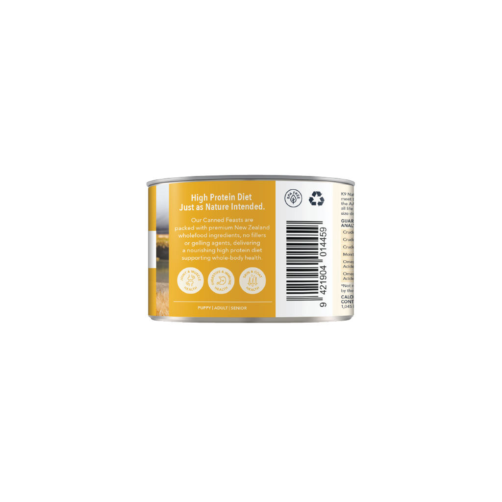 K9 Natural Chicken Feast Canned Dog Food 12 × 170g cans; can shown, sold as 12-pack — additional view