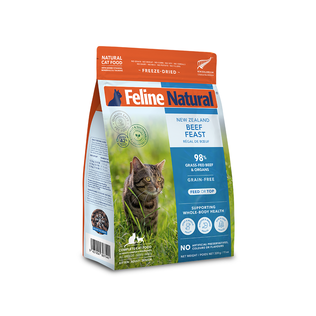 Feline Natural Beef Feast Freeze-Dried Cat Food 320g