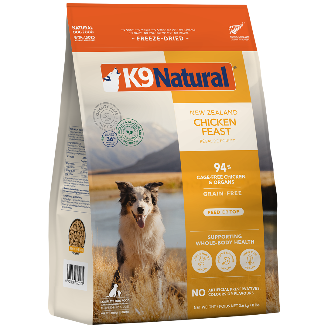 K9 Natural Chicken Feast Freeze-Dried Dog Food 3.6kg