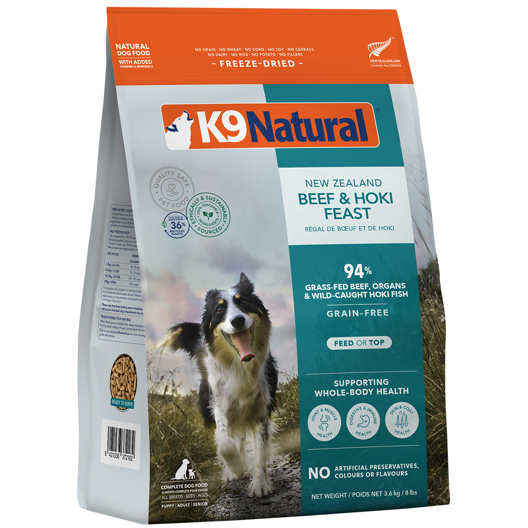 K9 Natural Beef & Hoki Feast Freeze-Dried Dog Food 3.6kg
