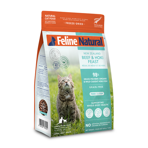 Feline Natural Beef & Hoki Feast Freeze-Dried Cat Food 800g