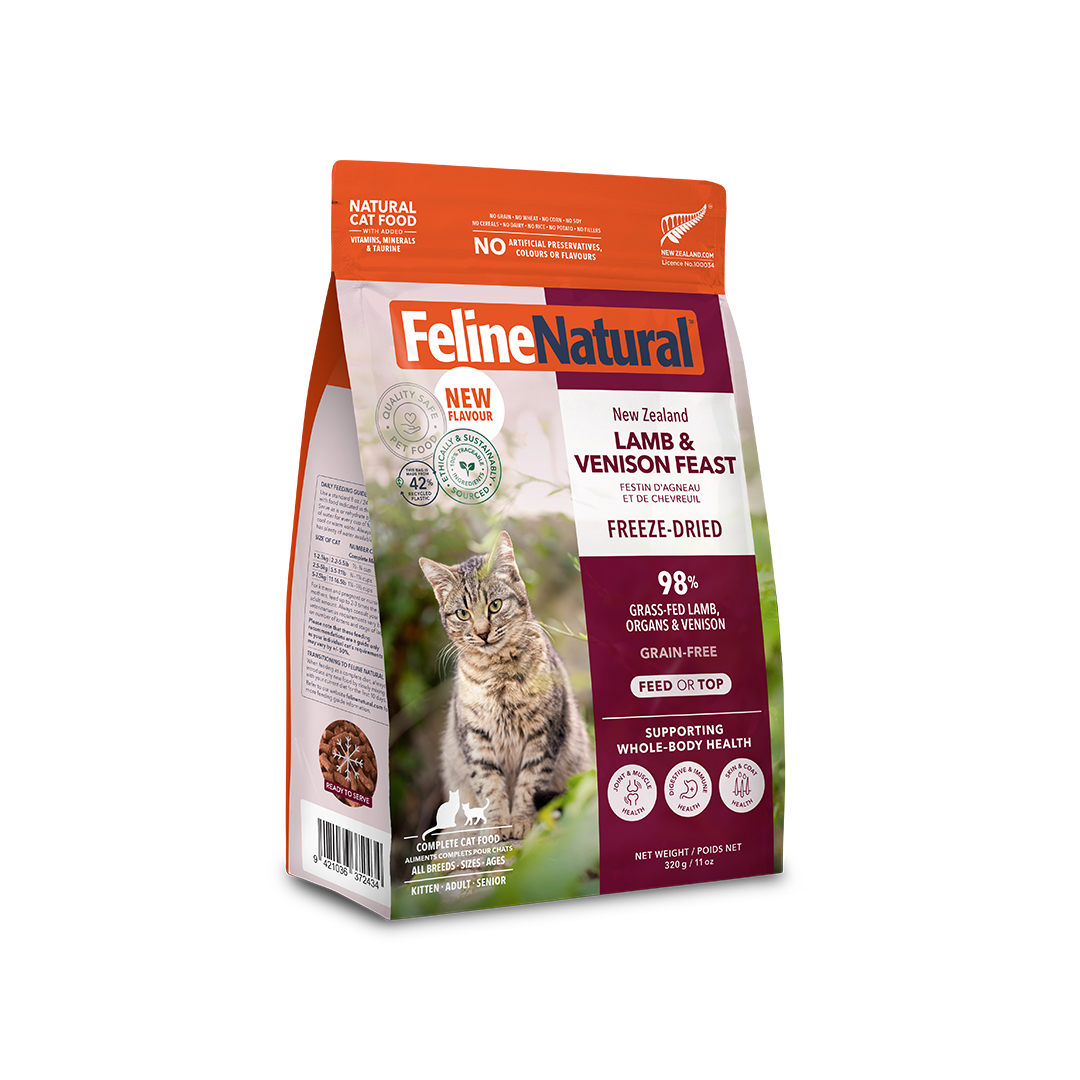 Feline Natural Lamb & Venison Feast Freeze-Dried Cat Food 320g