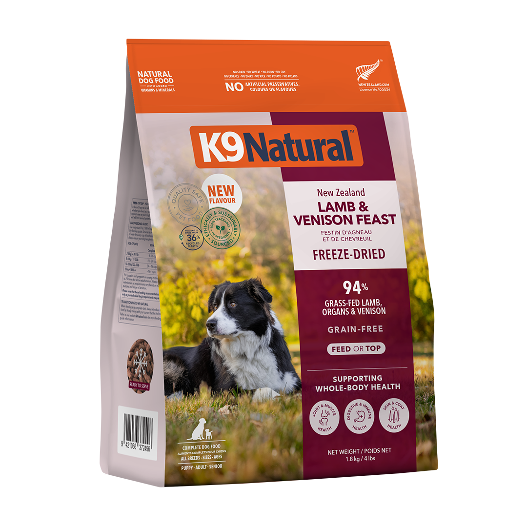K9 Natural Lamb & Venison Feast Freeze-Dried Dog Food 1.8kg