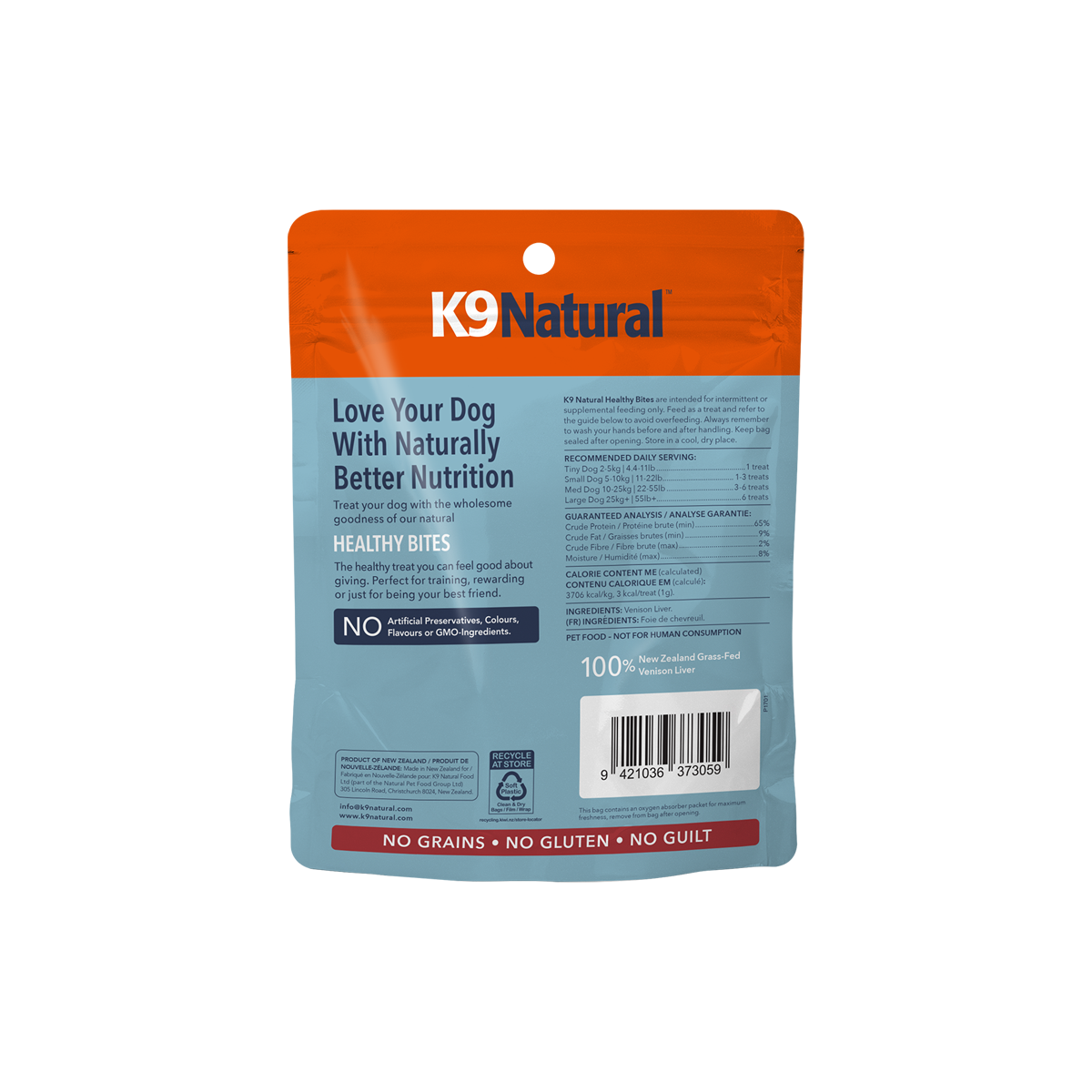 K9 Natural Venison Liver Healthy Bites Dog Treats 50g — additional view