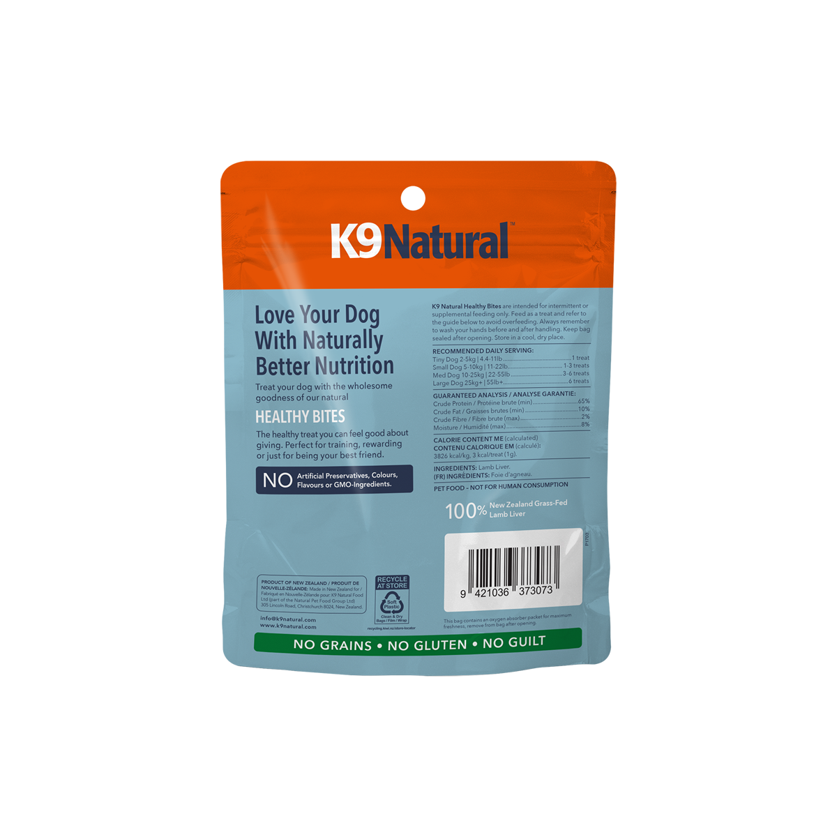 K9 Natural Lamb Liver Healthy Bites Dog Treats 50g — additional view