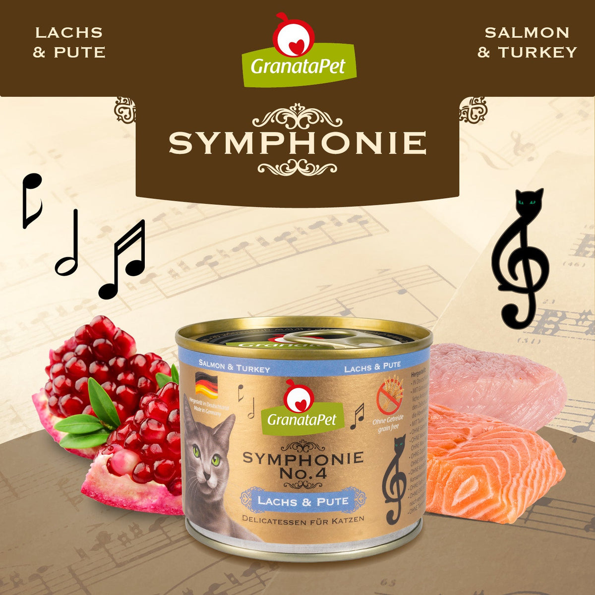 GranataPet Symphonie - No. 4 Salmon & Turkey Cat Wet Food