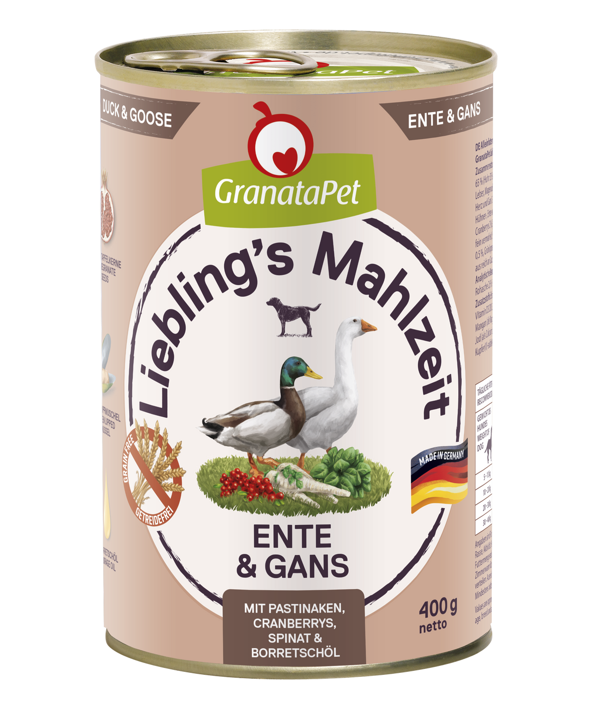 GranataPet Liebling's Mahlzeit - Duck & Goose Dog Wet Food
